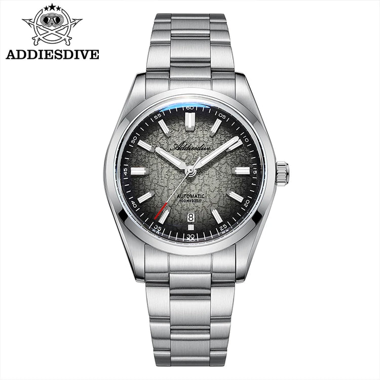ADDIESDIVE New Men's Watches Mechanical 39mm Bubble Glass Stainless Steel Luminous Luxury Watch 100m Waterproof Automatic Watch