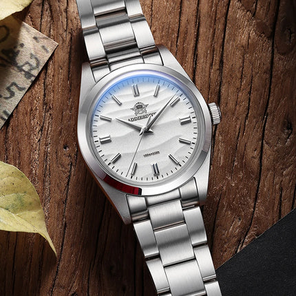 ADDIESDIVE 36mm Men Watch Without Logo AD2030 VH31 Quartz Watch 10Bar Waterproof 316L Stainless Steel Sand Dial Wristwatch New