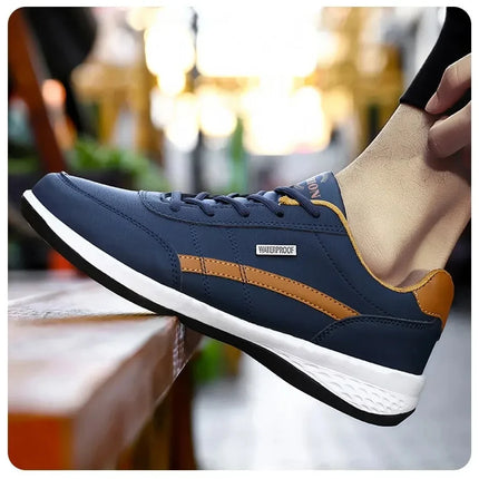 Scarpe da ginnastica da uomo Scarpe casual sportive Scarpe da passeggio da uomo in pelle per esterni Quattro stagioni Fondo morbido