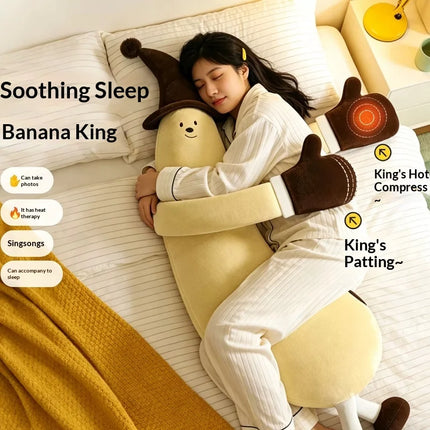 Banana King Soothing Patting Heatable Sleeping Body Pillow For Adult Women Side Sleeper Leg Hugging Pillow For Bedroom Nap Sleep