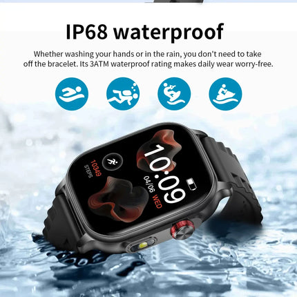 2026New Smart Watch Fitness Clock Men 2.01" AMOLED Screen 1400mAh 130+ Days Battery Life Flashlight Call Waterproof Smartwatches