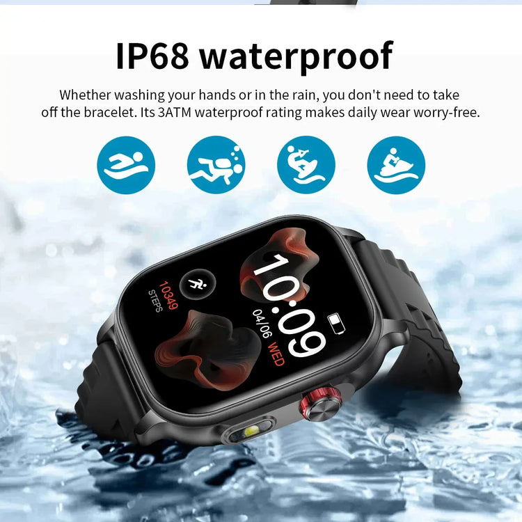2026New Smart Watch Fitness Clock Men 2.01" AMOLED Screen 1400mAh 130+ Days Battery Life Flashlight Call Waterproof Smartwatches