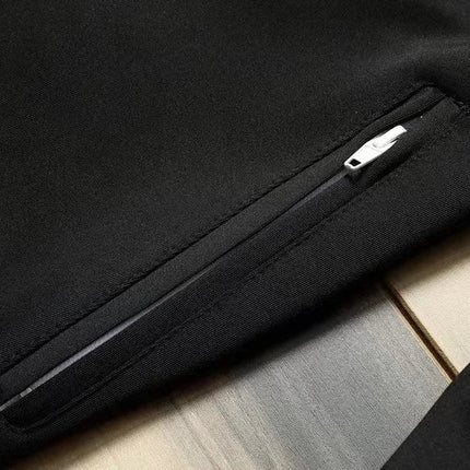 European and American new leisure sports suit men and women high-end fashion space cotton cardigan fashion two-piece large size PlatiNum