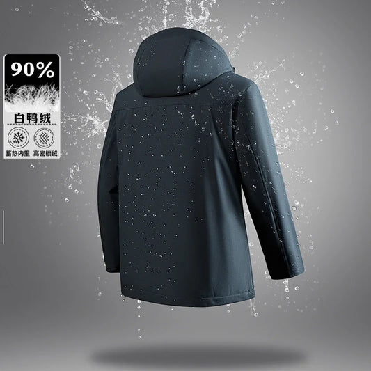 90% White Duck Down Men's Waterproof Windproof Warm Down Jacket 2025 Winter Jacket Casual Thick High-quality Clothing