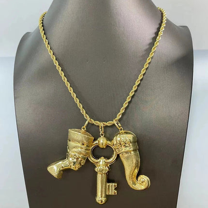 Collana placcata in oro Set di gioielli boutique Set di collane da sposa Set di gioielli di qualità di lusso per uomini e donne platinumshop
