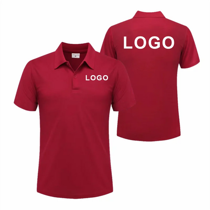 Breathable Polo with Custom Logo Casual Wear for Business Groups Short Sleeve Lapel Polo Work Clothes Embroidery Print