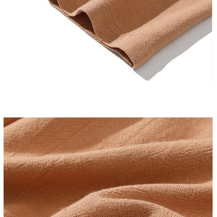 2025 Autunno Uomo Baggy Bello Fresco Trench Stile Cinese Mantello Camicie Moda Casual Lino Irregolare Mens Mantello Lungo Giacche a vento