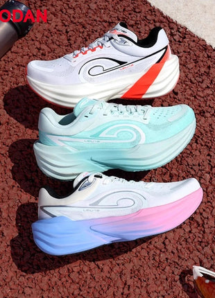 QIAODAN TG1.0 Women's 2026 Marathon Platform Racing Shock Running Shoes Long-distance Soft Rebound Sneakers QDB022253285 PlatiNum