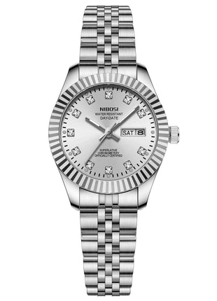 NIBOSI Orologi da donna con diamanti Orologio da donna casual di moda di lusso delle migliori marche Orologio da donna con data settimanale automatica impermeabile Reloj platinumshop