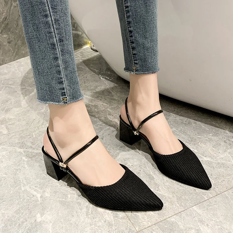 Sandali Casual da Donna alla Moda 2026 Comodi Versatili Eleganti con Tacco Medio Resistenti all'Usura Stile Estivo