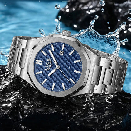 LIGE Orologio da donna elegante e lussuoso, orologio classico alla moda con data automatica, cinturino in acciaio inossidabile, orologi luminosi impermeabili per donna, regalo per signora platinumshop