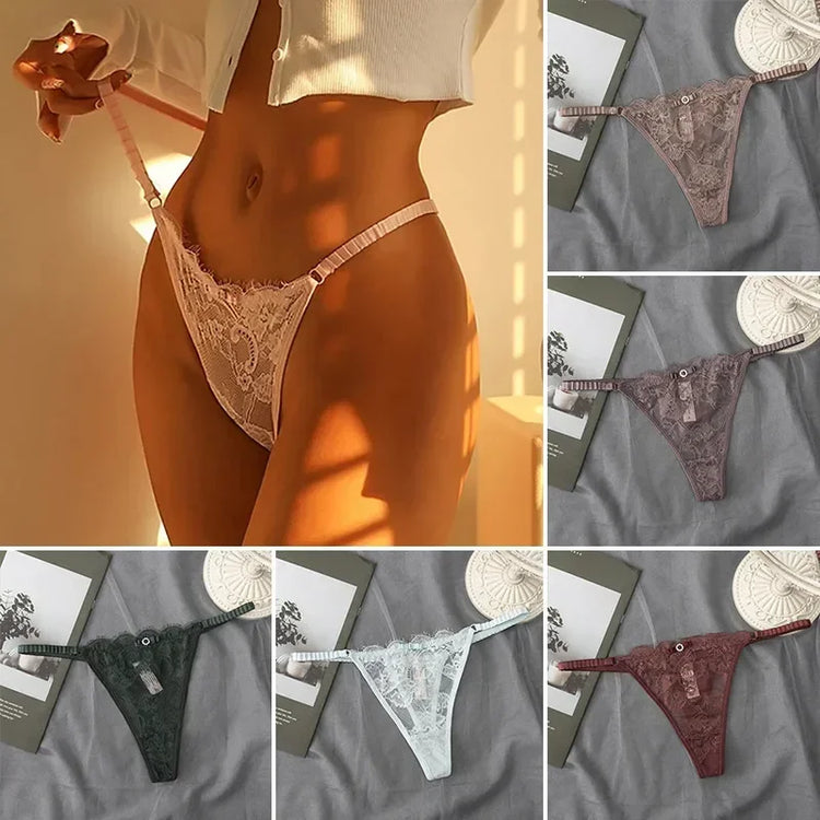 Sexy G-string Panties Lace Women Underwear Panties Female Thin Belt Underpants Thong Solid Color Pantys Low-Rise Lingerie