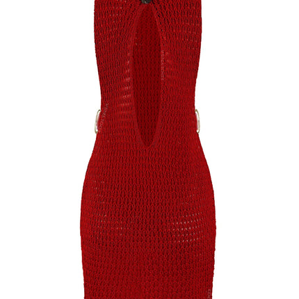 2024 Estate Sexy Un Collo Cut-Out Cerchio Decorazione Corsetto Sottile Spiaggia Mini Vestito Delle Donne Mare Beachwear Costumi da Bagno Cover Up A2796 platinumshop