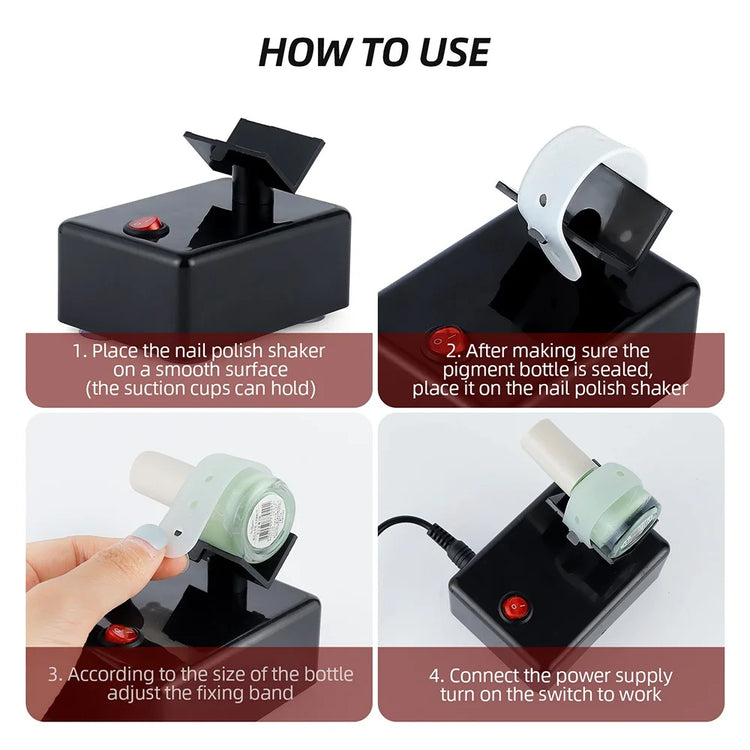 Fast Nail Polish Shaker for Nail Polish Tattoo Ink Pigment Liquid Shaking Machine Eyelash Glue Makeup Tools Anti Caking