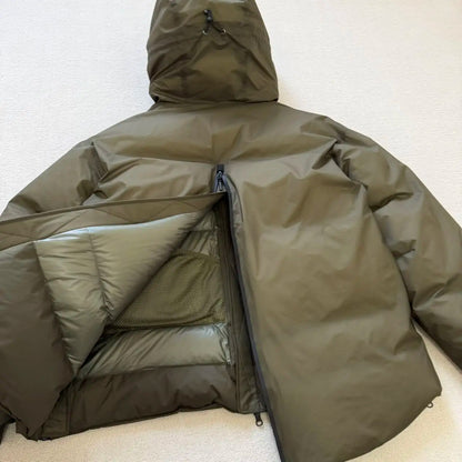 NANGA × EM Piumino termico con cappuccio impermeabile funzionale per esterni