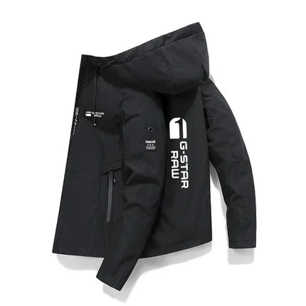 2026 New Fall/Winter Men's Jacket - High-Quality Printed Outdoor Sports Hoodie - Windproof Fashion Casual Jacket