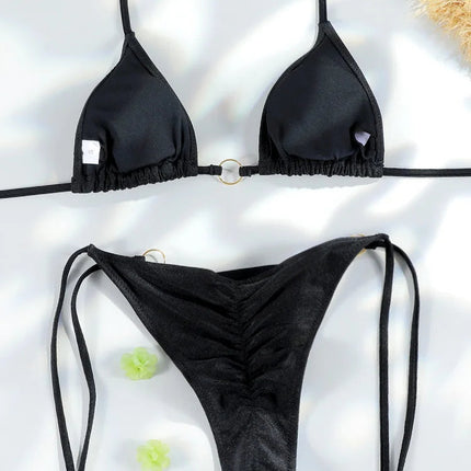 Miyouj Nuovi Bikini Stampati Costumi da bagno Donna Costume da bagno sexy Fasciatura Bikini Set 2024 Beachwear String Costumi da bagno Micro Biquinis platinumshop