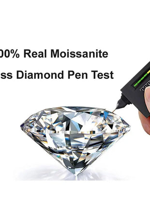 Orecchini a lobo QMSHR con moissanite da 0,5-2 carati, placcati oro giallo 18K, in argento 925, per matrimonio, gioielli da donna e uomo con certificato GRA platinumshop