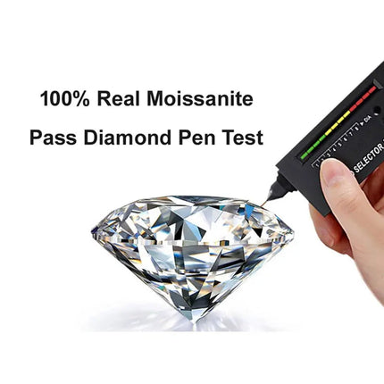 Orecchini a lobo QMSHR con moissanite da 0,5-2 carati, placcati oro giallo 18K, in argento 925, per matrimonio, gioielli da donna e uomo con certificato GRA platinumshop