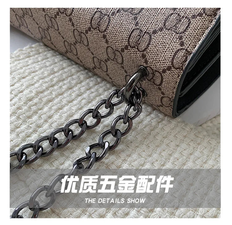 Fashion Popular Women's Bag Trend Brand Retro Chain Shoulder Bag High Quality Ladies Crossbody Bag Designer Luxury Handbag PlatiNum