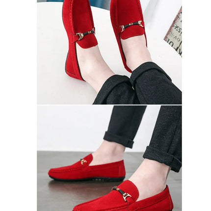 Estate nuove scarpe da uomo alla moda mocassini morbidi di alta qualità mocassini in pelle scamosciata Casual Flats Outdoor Light Walking scarpe da uomo Zapatos