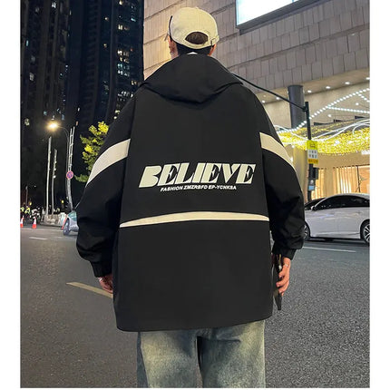 New Arrival Men's Hooded Jackets 2026 Spring Autumn Outdoor Loose Casual Coats Youth Streetwear Plus Size M-4XL Tops Clothing