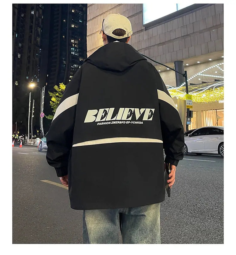 New Arrival Men's Hooded Jackets 2026 Spring Autumn Outdoor Loose Casual Coats Youth Streetwear Plus Size M-4XL Tops Clothing