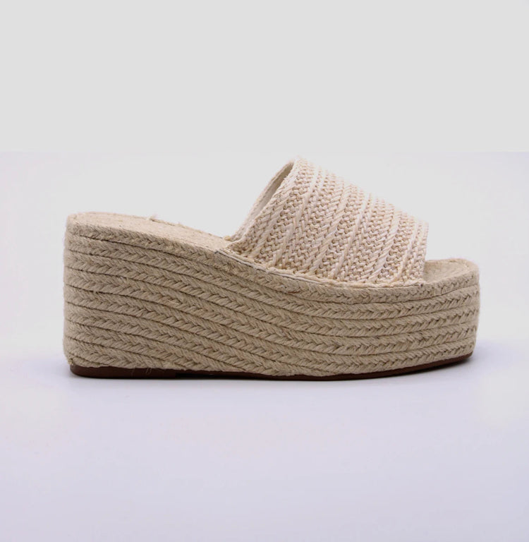 Soraia Shoes Women's Platform Sneakers Open Toe and Open Heel Wedge Sandals Summer High Heel Espadrilles Jute Shoes Summer Fashion Young Fashion PlatiNum