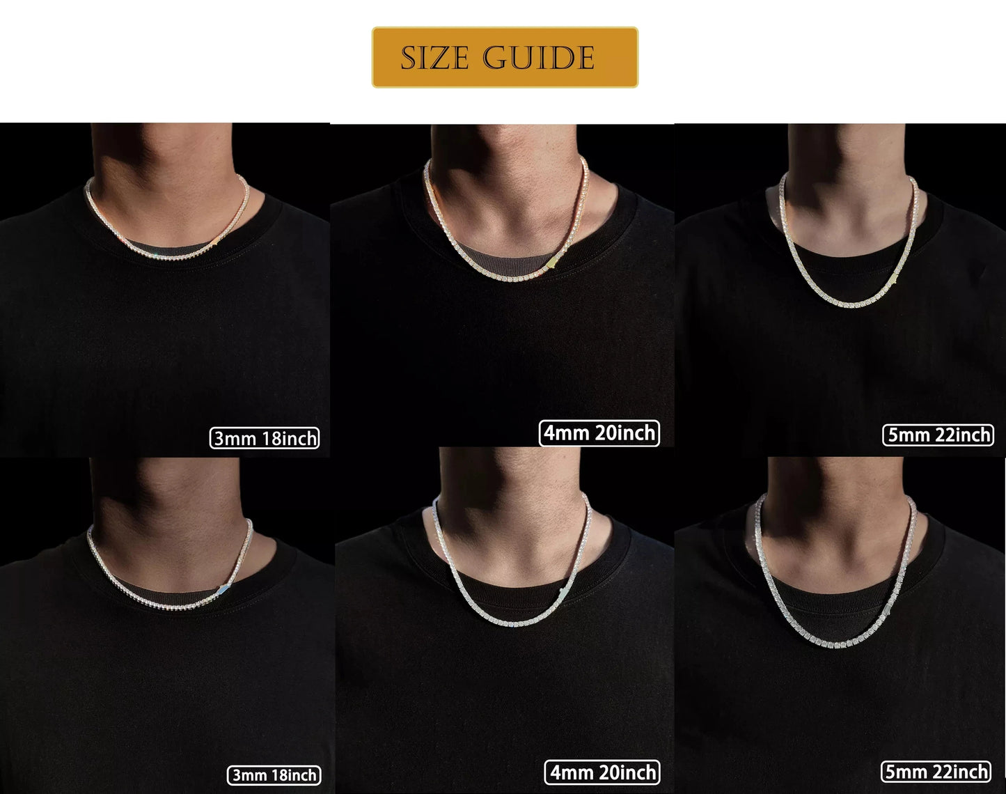 3Mm-5Mm Iced Out Bling 5A Cubic Zirconia1 Fila Collana a catena da tennis Uomo Gioielli Hip Hop 5A Collana da uomo e da donna Trasporto di goccia