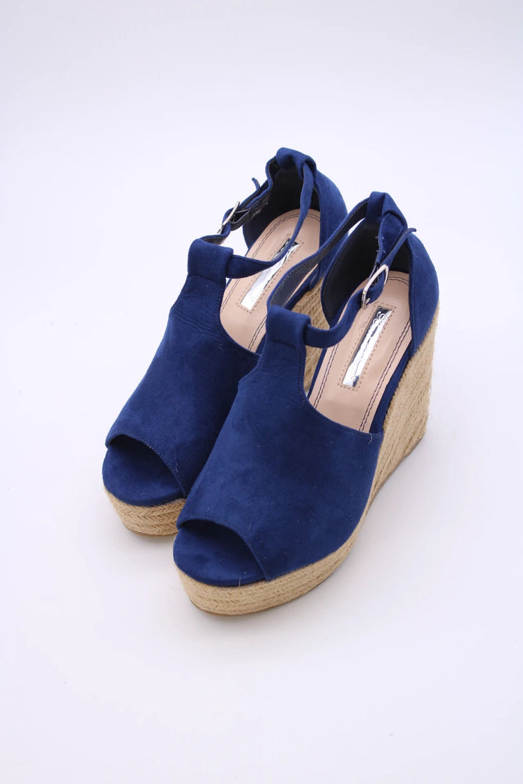 Soraia Shoes, Jute Wedge Sandals, Platform Sandals, Jute and ANEL Sandals for Women, Summer 2023, High Wedges with Ankle Closure, Wedges with Buckle Closure, wedges with the tip uncovered PlatiNum