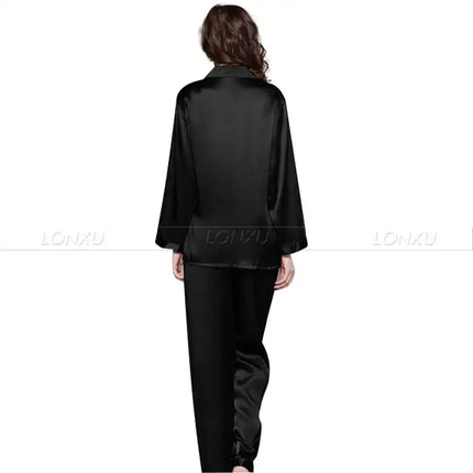 Pigiama da donna in raso di seta Set pigiama da pigiama Set da notte Loungewear S,M, L, XL, 2XL, 3XL Plus Solid _ _ adatto a tutte le stagioni platinumshop