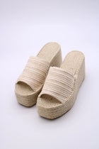 Soraia Shoes Women's Platform Sneakers Open Toe and Open Heel Wedge Sandals Summer High Heel Espadrilles Jute Shoes Summer Fashion Young Fashion PlatiNum