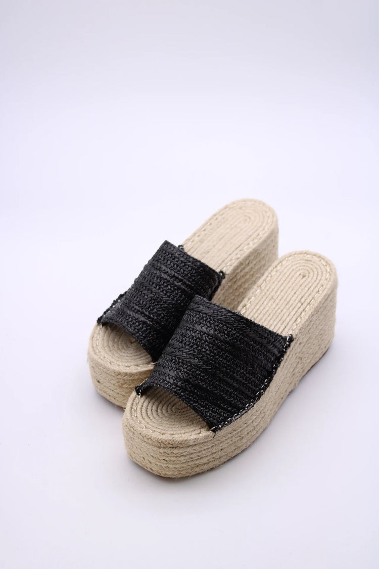 Soraia Shoes Women's Platform Sneakers Open Toe and Open Heel Wedge Sandals Summer High Heel Espadrilles Jute Shoes Summer Fashion Young Fashion PlatiNum