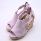 Soraia shoes Women's Suede Sandals with Wedge and zipper on the Heel, zipper Sandals, zipper, Heel and Toe, Young Fashion, Summer. PlatiNum