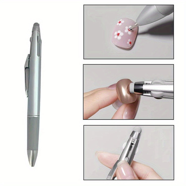 Nail Dotting Pen Nail Art Dotting Tools in Ballpoint Pen Design Nail Art Tip Dot Paint Manicure Kit for Dot Drawing Home Salon