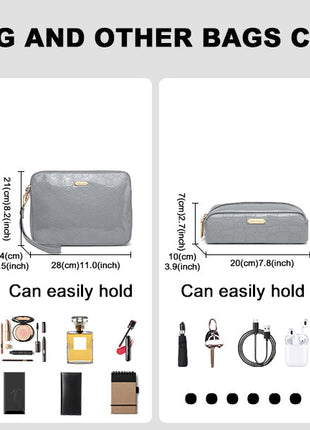 Miss Lulu WOMEN'S Handbag Set, Medium Shopper bag, 3-Piece Set Shoulder Bags FOR WOMEN'S, Elegant Handbag PlatiNum