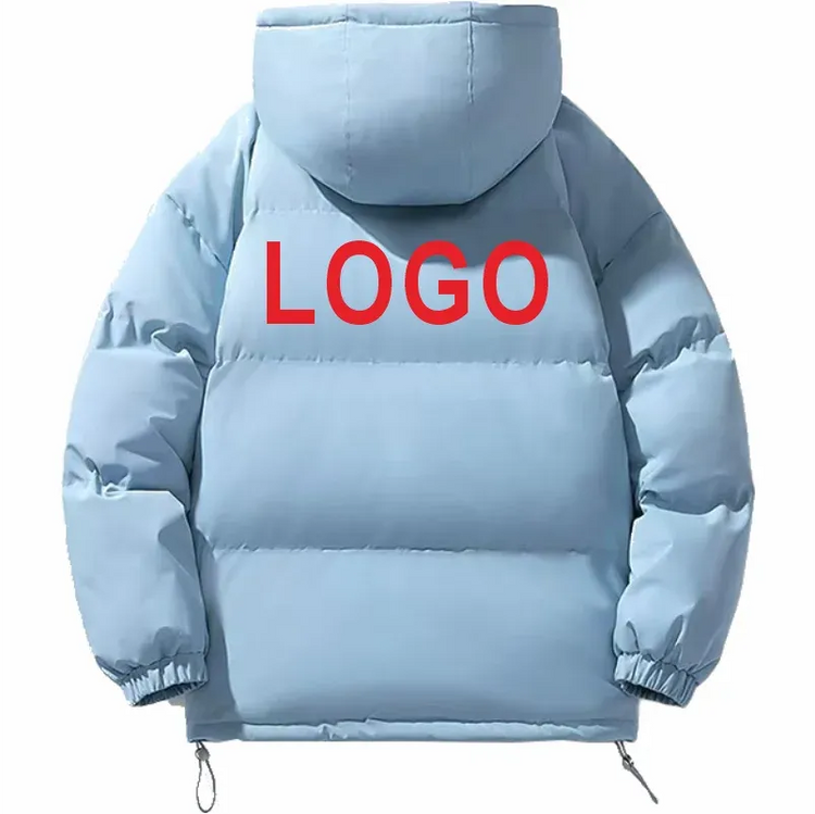 Thickened hooded cotton jacket autumn and winter new fashion warm flat jacket windproof jacket personalized LOGO customization