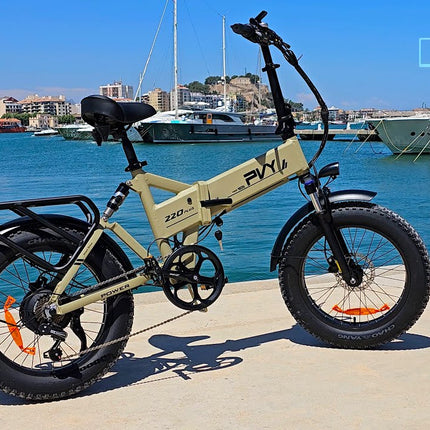 [EU DIRECT] Bicicletta Elettrica Pieghevole PVY Z20 PLUS, Pneumatici Fat da 20*4.0 Pollici con Tripla Sospensione Ammortizzata, Coppia 100N.m, Batteria 48V 16.5Ah - Grigio